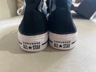 Converse All Star Plataforma Negras Talla 38,5
