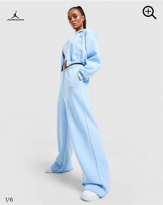 Tuta intera Jordan Brooklyn Fleece Azzurro