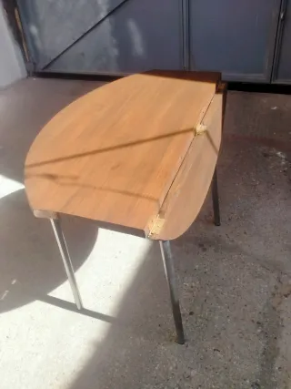 Mesa de comedor extensible madera y metal