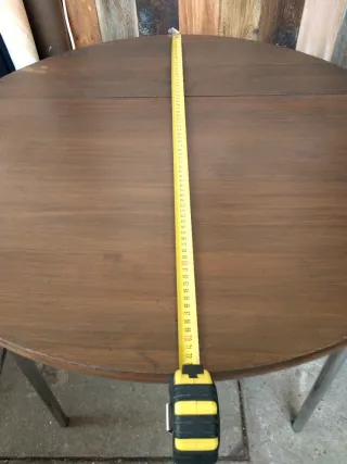 Mesa de comedor extensible madera y metal