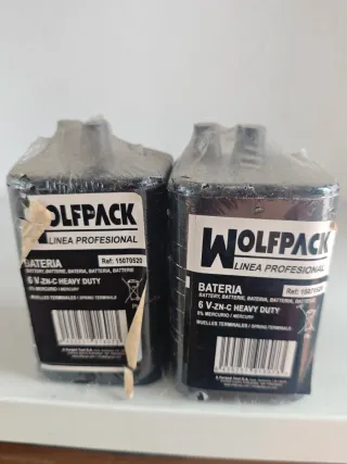 2 Baterías Wolfpack 6V Zn-C Heavy Duty