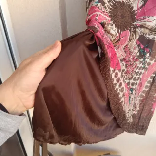 Vestido gasa estampado plumas