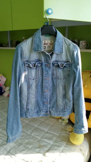 Giubbino jeans donna Benetton taglia M