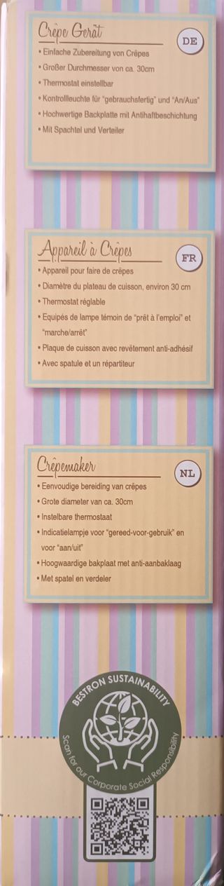 Crepera Bestron Sweet Dreams Retro