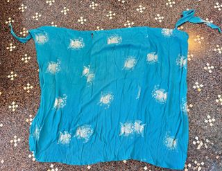 Pareo indonesiano vintage pesce taglia unica