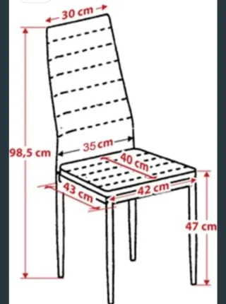 6 Sillas Comedor VidaXL Beige/Marrón