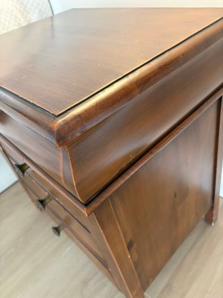 Cabecero madera maciza con 2 mesitas