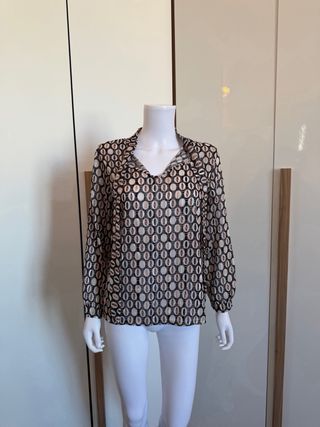Blusa New Look vintage stampa ovali M