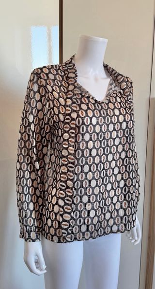 Blusa New Look vintage stampa ovali M