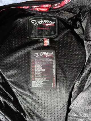 Chaqueta Moto Teknic Negra Roja Blanca