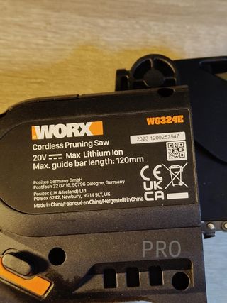 Mini motosierra a batería 20V WORX