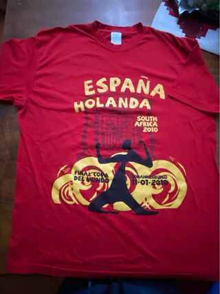 Camiseta Fútbol Brasil y España