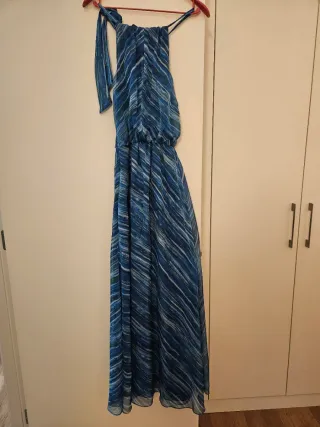 Vestido Largo Simorra Azul Multicolor