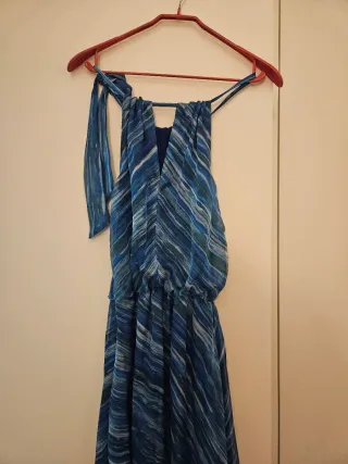 Vestido Largo Simorra Azul Multicolor