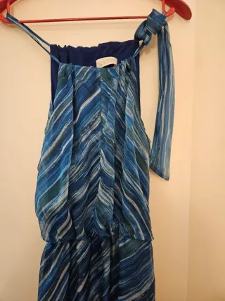 Vestido Largo Simorra Azul Multicolor