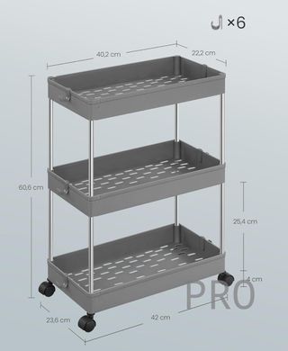Carro con ruedas para la cocina