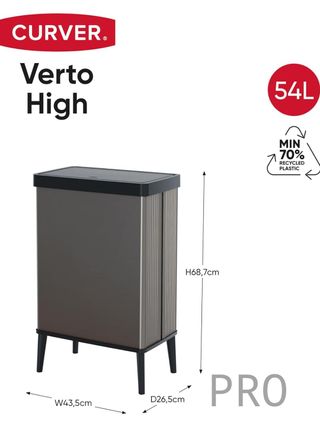 Cubo de basura alto de 54 litros - Curver