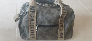 Bolso MF Collection gris y beige