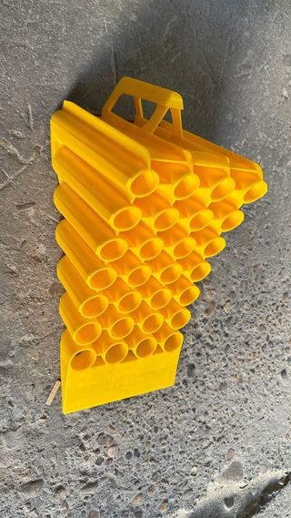 Calzo de rueda G53 amarillo HDPE