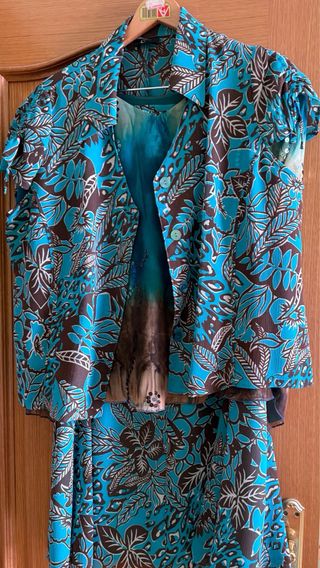 Traje de 3 piezas estampado