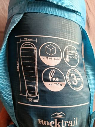 Saco de dormir azul, verano