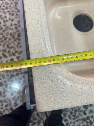 Fregadero de fibra color arena 80-44 2 senos