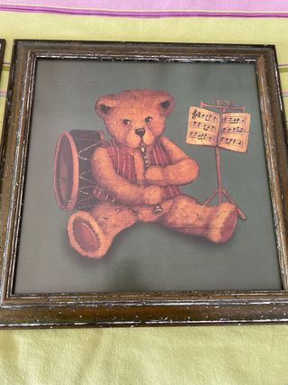 Coppia di quadri con orsetti