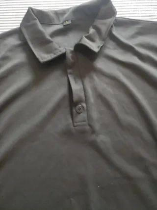 Camisa Polo Manga Larga Hombre Negra Talla L