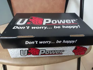 Calzado de seguridad marrón y naranja