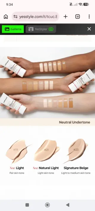 BB Cream coreana viso Cell Fusion C signature Beig