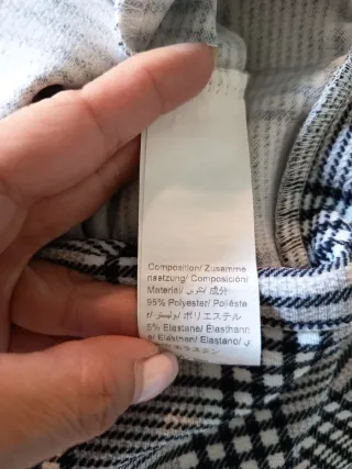 Peto de cuadros blanco y negro