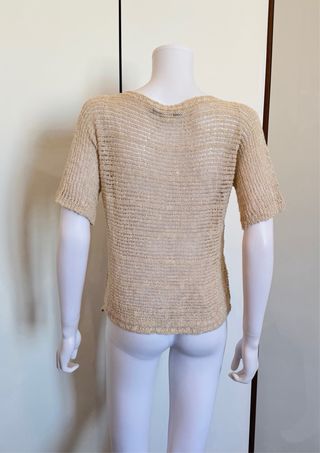 Seventy 19.70 Maglia Lurex Beige Tg Unica
