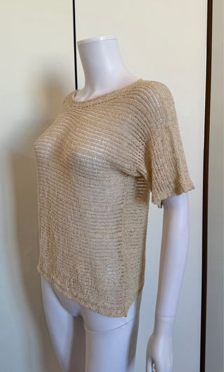 Seventy 19.70 Maglia Lurex Beige Tg Unica