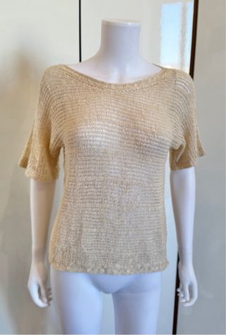 Seventy 19.70 Maglia Lurex Beige Tg Unica