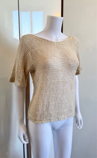 Seventy 19.70 Maglia Lurex Beige Tg Unica