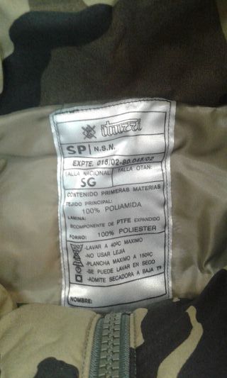 CHAQUETON TIPO MILITAR GORE-TEX CAMUFLAJE ITURRI