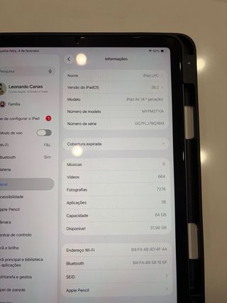 iPad Air 4 64GB Wi-Fi Cinza Espacial + Caixa