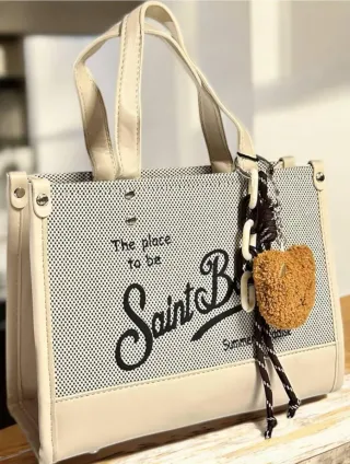 Borsa tote estate Saint B beige/nera