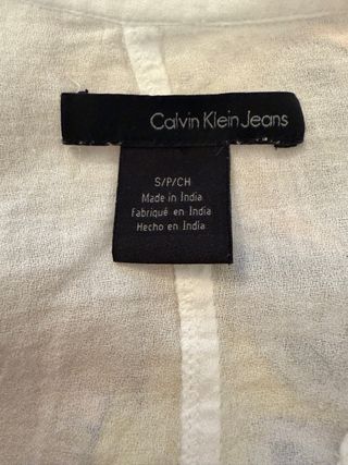 Camicia Calvin Klein cotone bianco operata S
