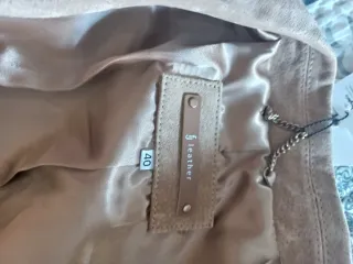 Chaqueta Beige Cuero Talla L