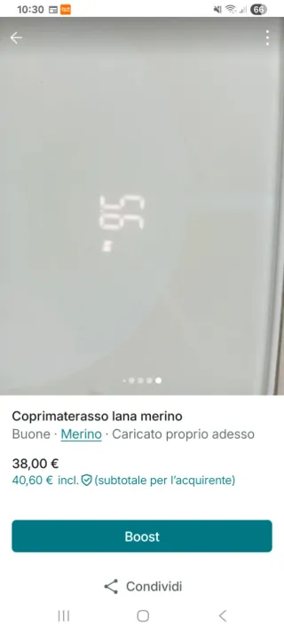 Coprimaterasso Lana Merino 160x190 cm