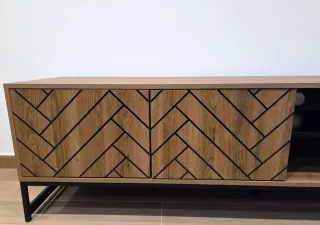 Mueble TV Madera y Metal Nuevo