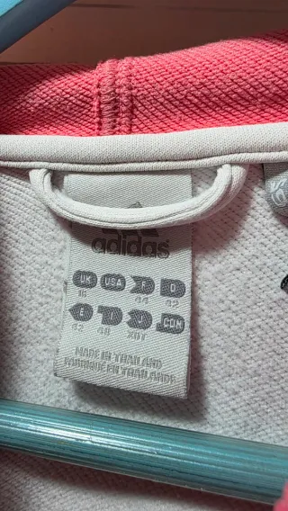 Sudadera Adidas Vintage Mujer Blanca y Rosa