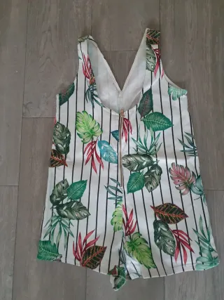 Mono corto Zara estampado hojas