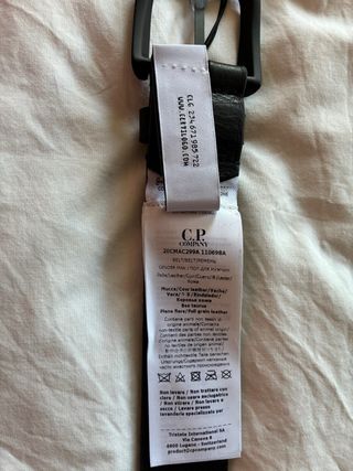 Cintura C.P. Company Pelle Nera Nuova