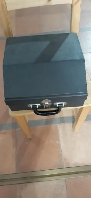 Acordeón verde con funda