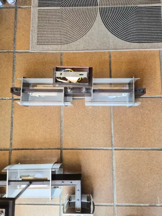 Lámparas de salón madera y cristal