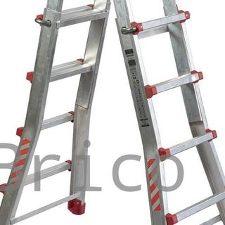 Escalera Telescópica Aluminio 6+6 Pestaña