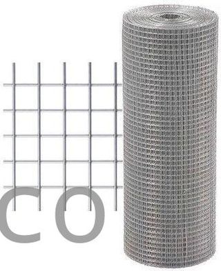 Malla Electrosoldada Galvanizada - 102x51 mm - 2,7 mm - 1,5x25 m