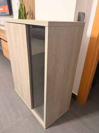 Mueble Expositor Moderno Madera y Cristal